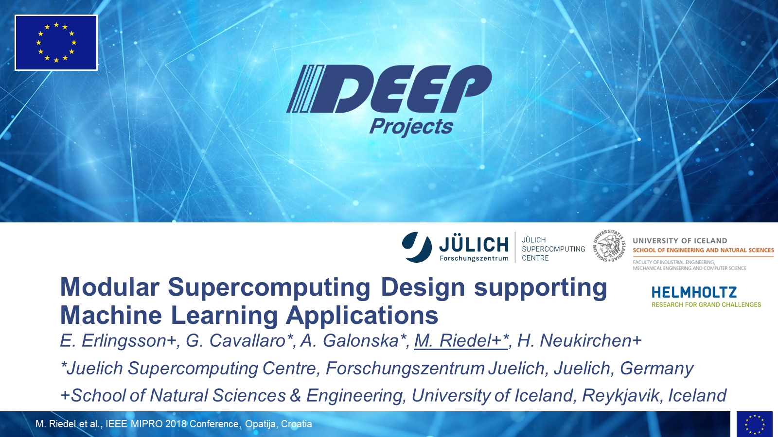 Modular Supercomputing Design supporting Machine Learning Applications