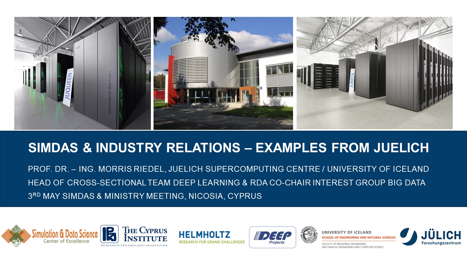 SIMDAS Industry Relations Examples From Juelich