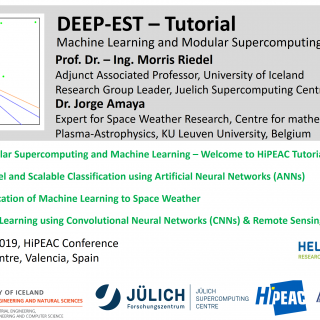 2019-01-21 DEEP EST Tutorial Machine Learning and Modular Supercomputing Content